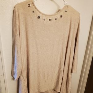 Belldini cream short sleeve top